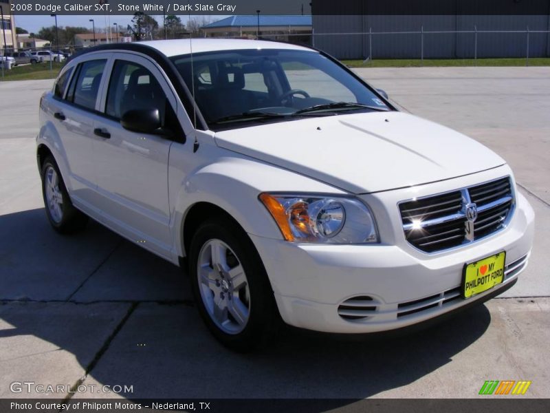 Stone White / Dark Slate Gray 2008 Dodge Caliber SXT
