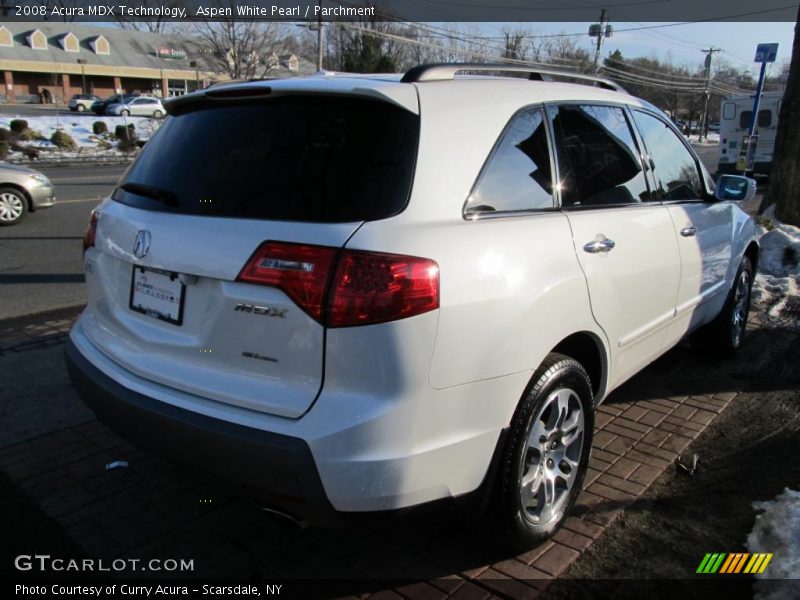 Aspen White Pearl / Parchment 2008 Acura MDX Technology