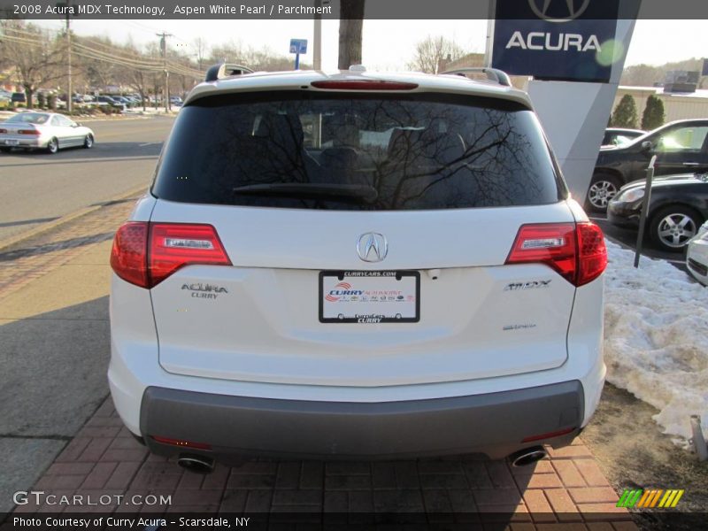 Aspen White Pearl / Parchment 2008 Acura MDX Technology