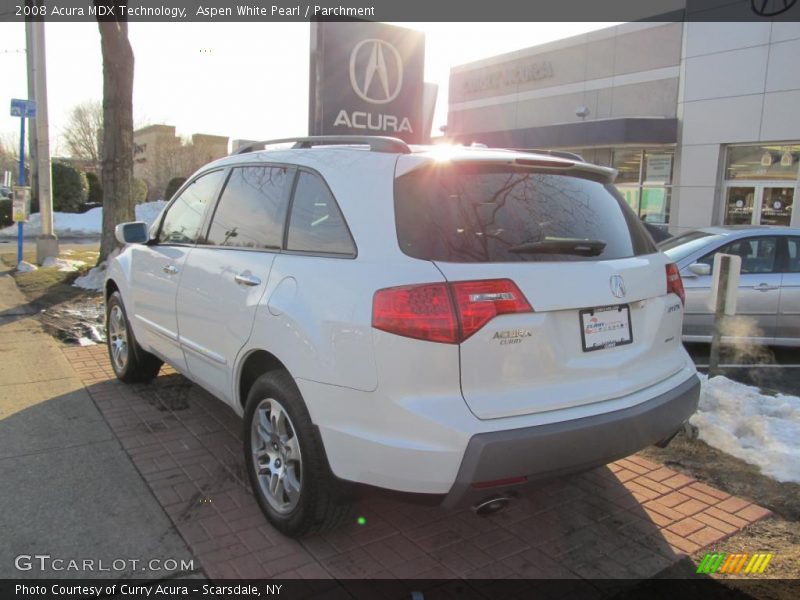 Aspen White Pearl / Parchment 2008 Acura MDX Technology