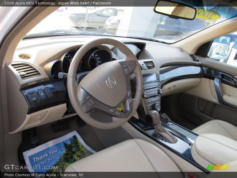 Aspen White Pearl / Parchment 2008 Acura MDX Technology