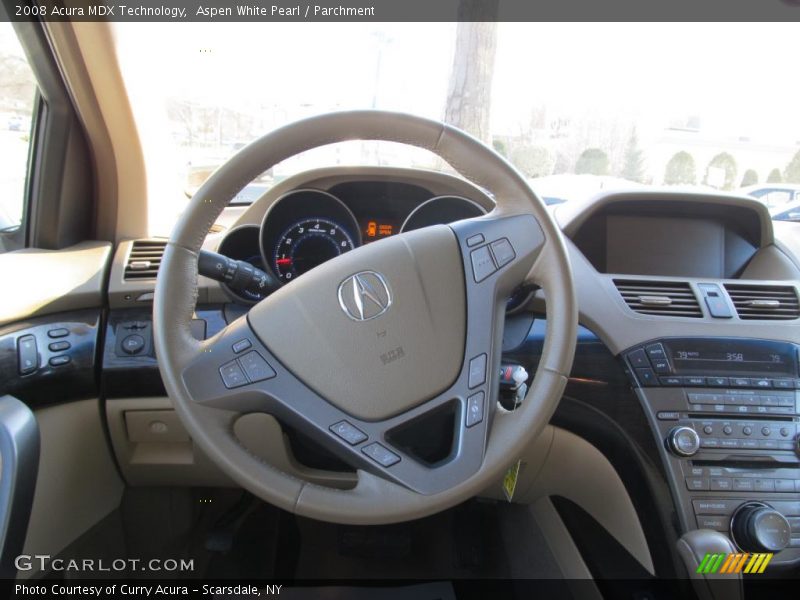 Aspen White Pearl / Parchment 2008 Acura MDX Technology
