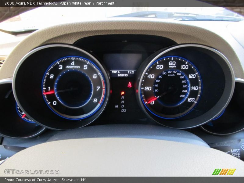 Aspen White Pearl / Parchment 2008 Acura MDX Technology