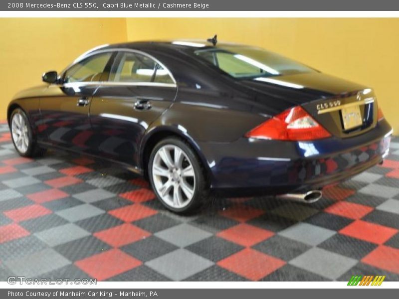 Capri Blue Metallic / Cashmere Beige 2008 Mercedes-Benz CLS 550