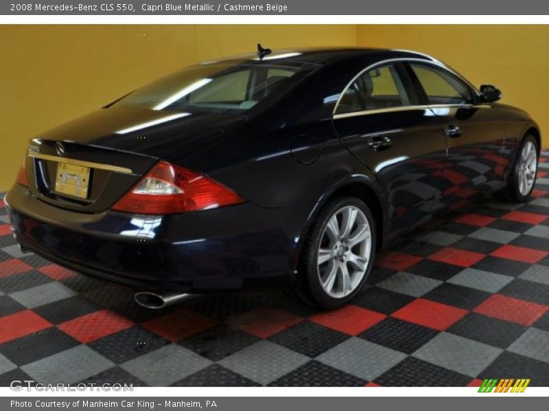 Capri Blue Metallic / Cashmere Beige 2008 Mercedes-Benz CLS 550
