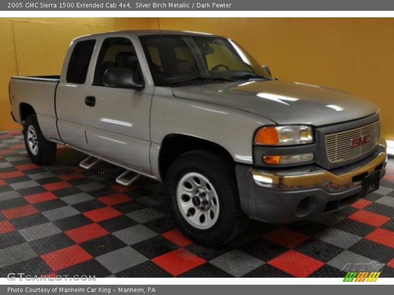 Silver Birch Metallic / Dark Pewter 2005 GMC Sierra 1500 Extended Cab 4x4
