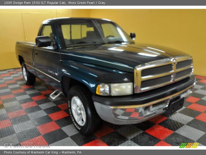 Moss Green Pearl / Gray 1996 Dodge Ram 1500 SLT Regular Cab