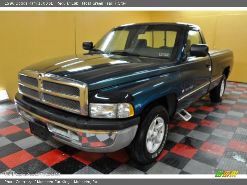 Moss Green Pearl / Gray 1996 Dodge Ram 1500 SLT Regular Cab