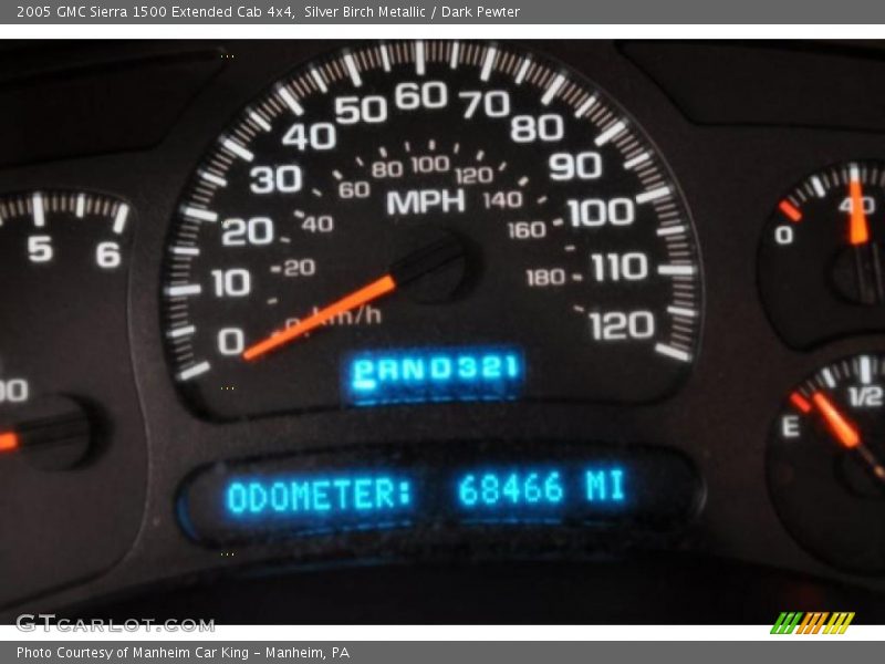 Silver Birch Metallic / Dark Pewter 2005 GMC Sierra 1500 Extended Cab 4x4