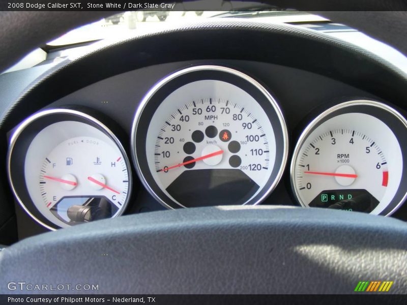 Stone White / Dark Slate Gray 2008 Dodge Caliber SXT