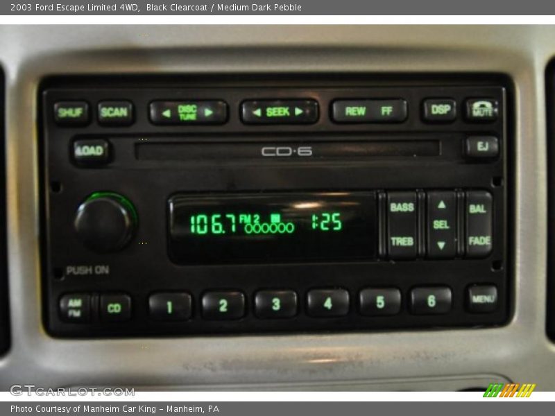 Black Clearcoat / Medium Dark Pebble 2003 Ford Escape Limited 4WD