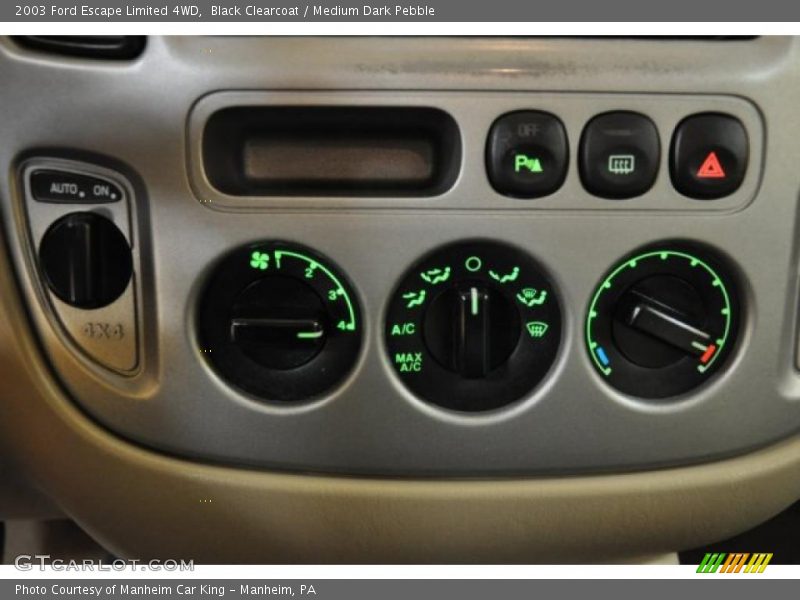 Black Clearcoat / Medium Dark Pebble 2003 Ford Escape Limited 4WD