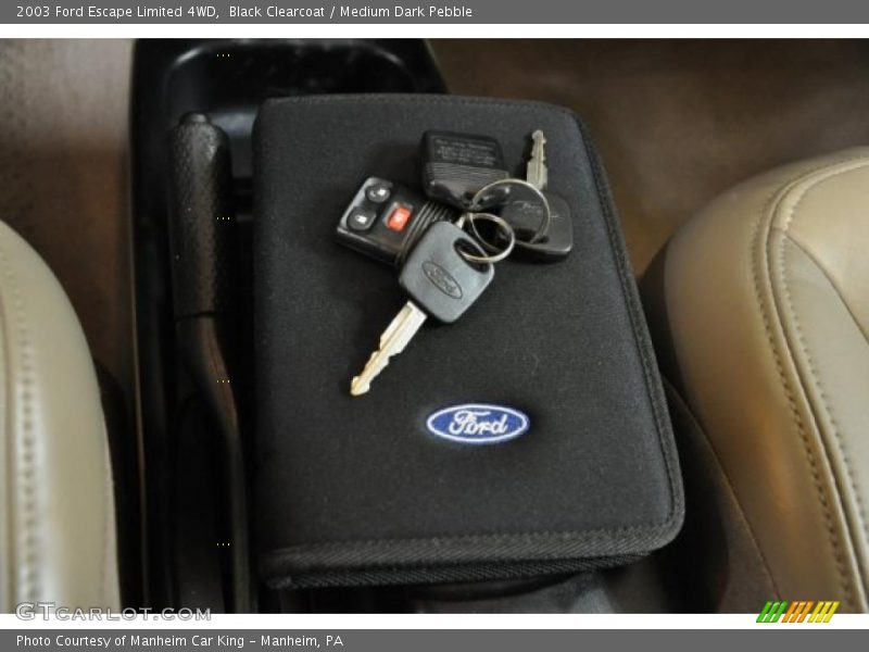 Black Clearcoat / Medium Dark Pebble 2003 Ford Escape Limited 4WD