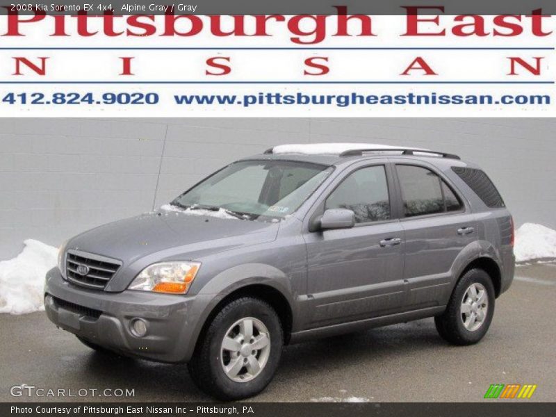 Alpine Gray / Gray 2008 Kia Sorento EX 4x4