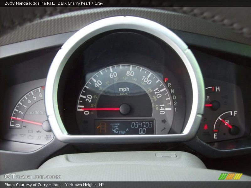 Dark Cherry Pearl / Gray 2008 Honda Ridgeline RTL