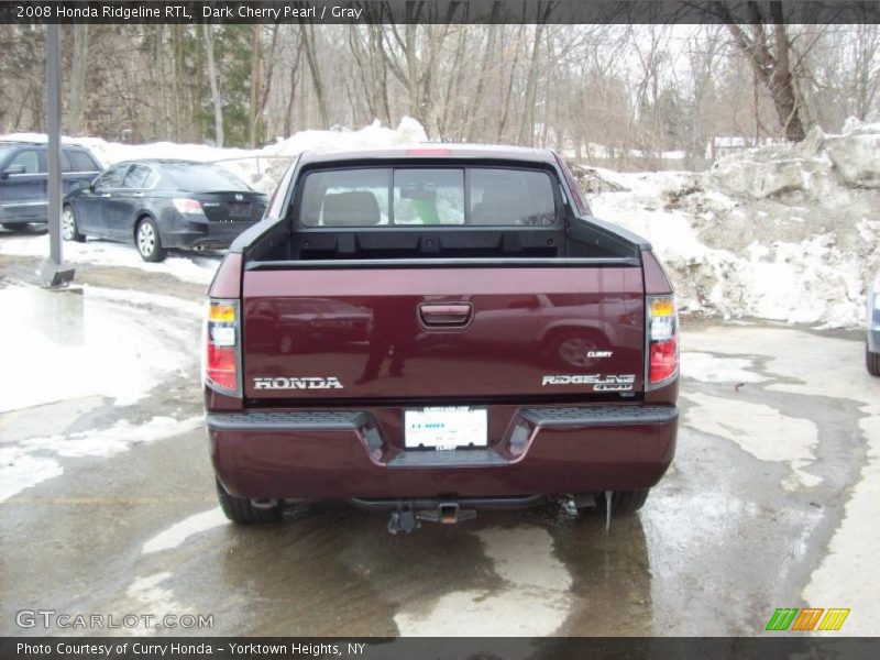 Dark Cherry Pearl / Gray 2008 Honda Ridgeline RTL