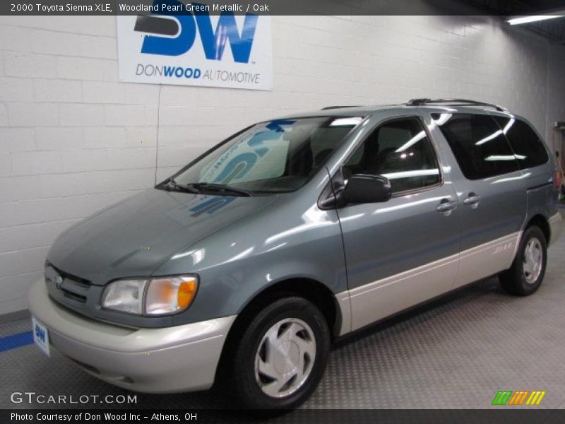 Woodland Pearl Green Metallic / Oak 2000 Toyota Sienna XLE