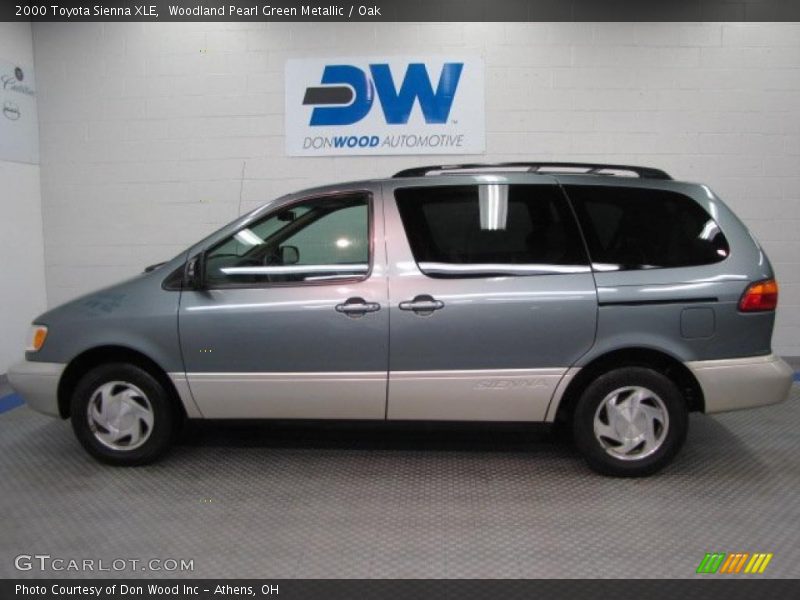 Woodland Pearl Green Metallic / Oak 2000 Toyota Sienna XLE