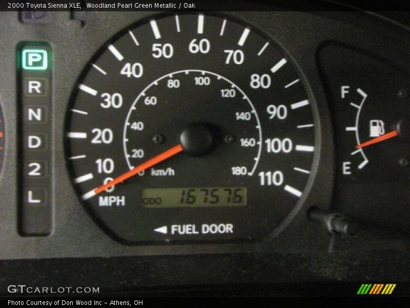 Woodland Pearl Green Metallic / Oak 2000 Toyota Sienna XLE
