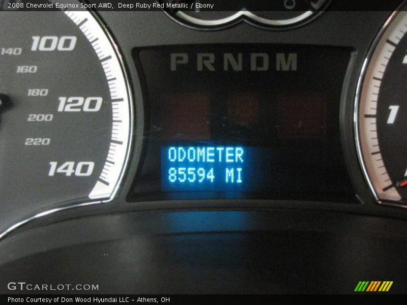 Deep Ruby Red Metallic / Ebony 2008 Chevrolet Equinox Sport AWD