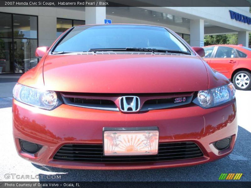 Habanero Red Pearl / Black 2007 Honda Civic Si Coupe