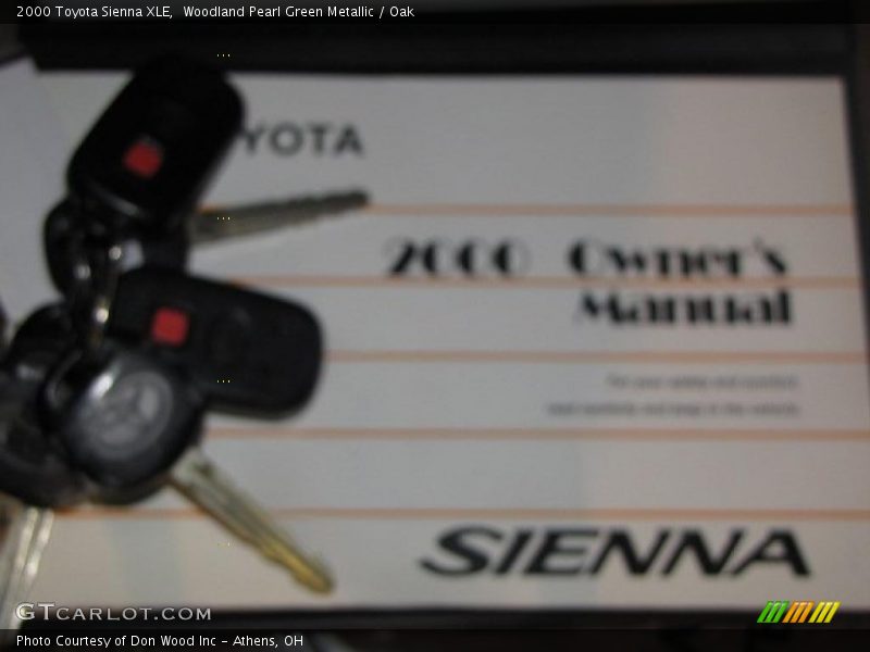 Woodland Pearl Green Metallic / Oak 2000 Toyota Sienna XLE