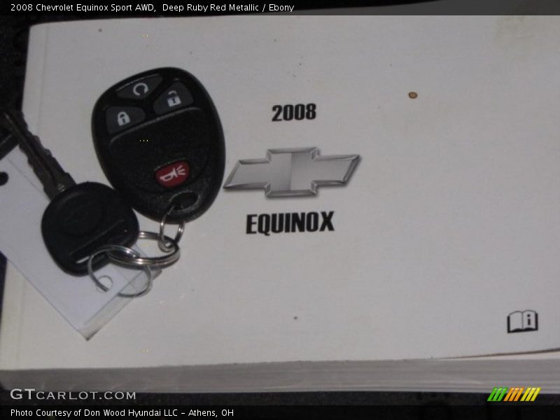 Deep Ruby Red Metallic / Ebony 2008 Chevrolet Equinox Sport AWD