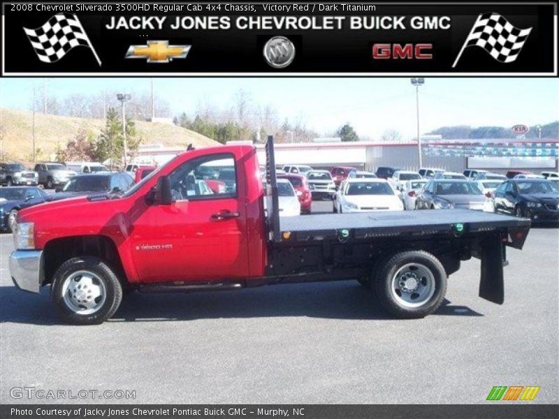 Victory Red / Dark Titanium 2008 Chevrolet Silverado 3500HD Regular Cab 4x4 Chassis