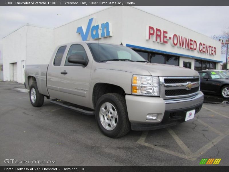 Silver Birch Metallic / Ebony 2008 Chevrolet Silverado 1500 LT Extended Cab