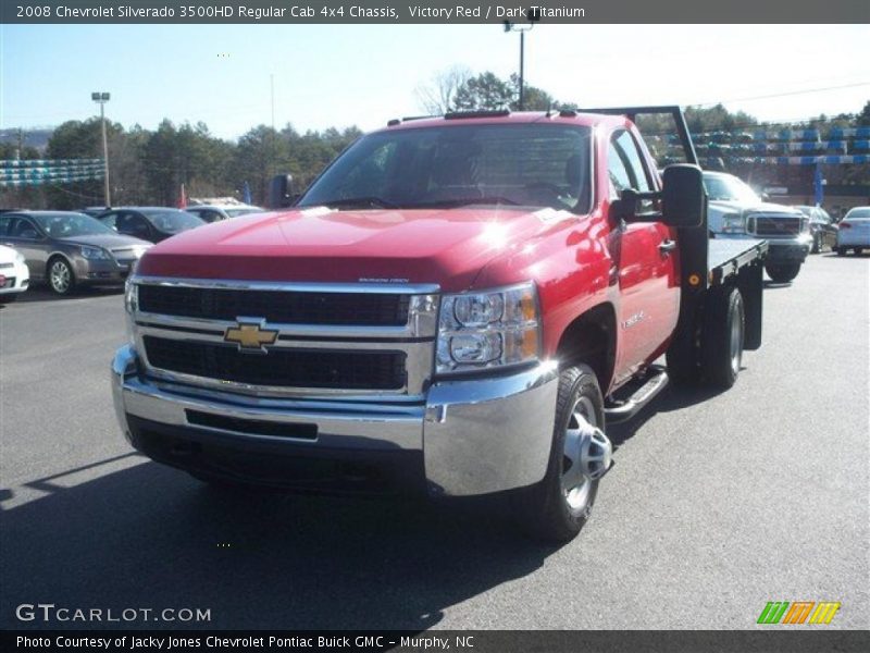 Victory Red / Dark Titanium 2008 Chevrolet Silverado 3500HD Regular Cab 4x4 Chassis