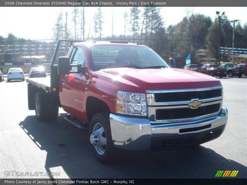 Victory Red / Dark Titanium 2008 Chevrolet Silverado 3500HD Regular Cab 4x4 Chassis