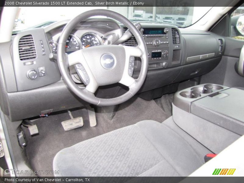 Ebony Interior - 2008 Silverado 1500 LT Extended Cab 