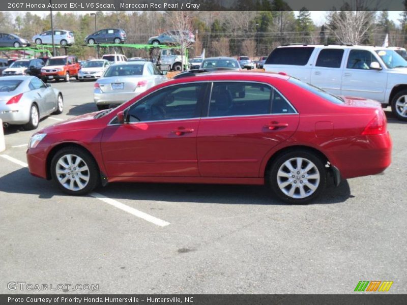 Moroccan Red Pearl / Gray 2007 Honda Accord EX-L V6 Sedan