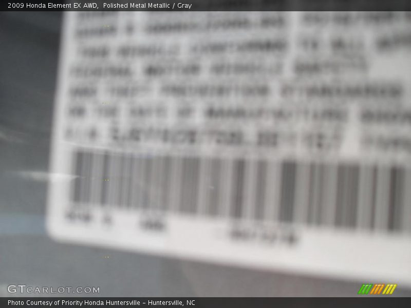 Polished Metal Metallic / Gray 2009 Honda Element EX AWD