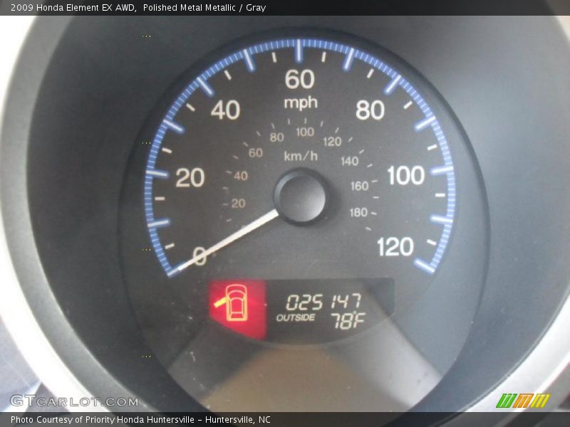 Polished Metal Metallic / Gray 2009 Honda Element EX AWD