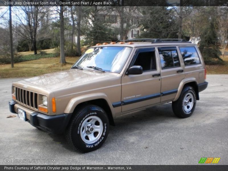 Desert Sand Pearl / Agate Black 2000 Jeep Cherokee Sport 4x4