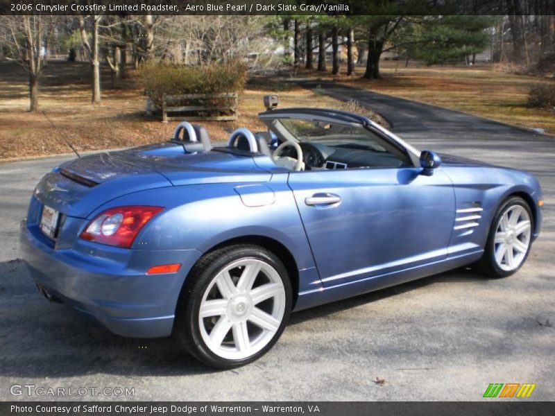 Aero Blue Pearl / Dark Slate Gray/Vanilla 2006 Chrysler Crossfire Limited Roadster