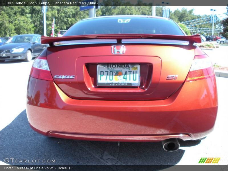 Habanero Red Pearl / Black 2007 Honda Civic Si Coupe