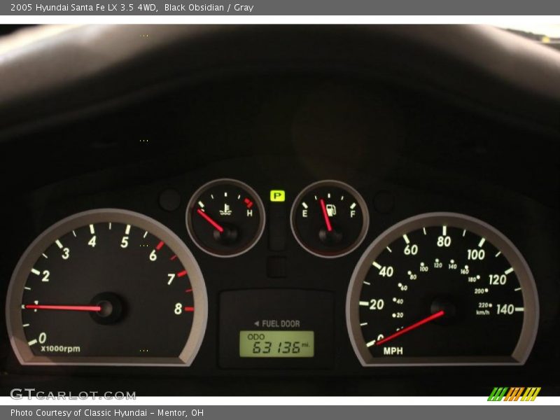 Black Obsidian / Gray 2005 Hyundai Santa Fe LX 3.5 4WD