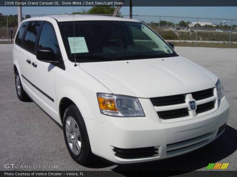 Stone White / Dark Slate/Light Shale 2008 Dodge Grand Caravan SE