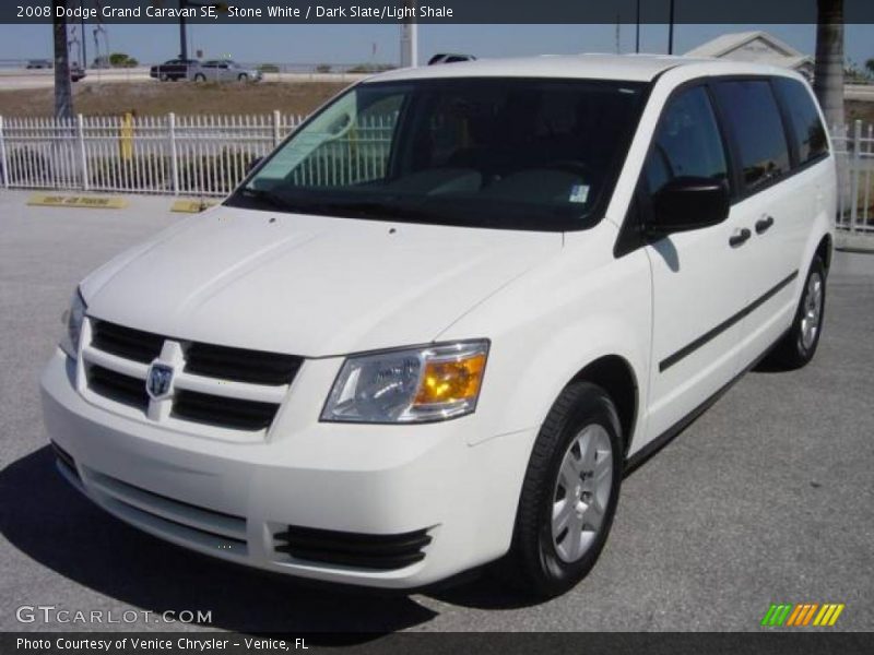 Stone White / Dark Slate/Light Shale 2008 Dodge Grand Caravan SE