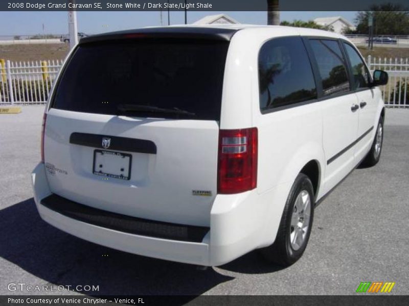 Stone White / Dark Slate/Light Shale 2008 Dodge Grand Caravan SE