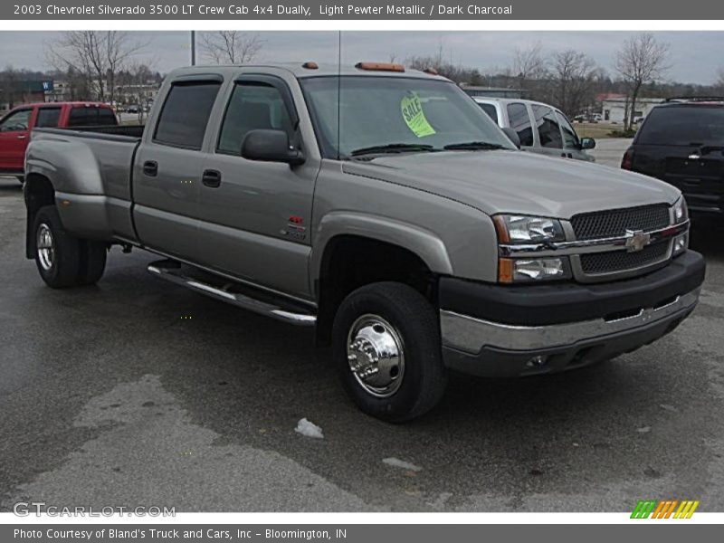 Front 3/4 View of 2003 Silverado 3500 LT Crew Cab 4x4 Dually