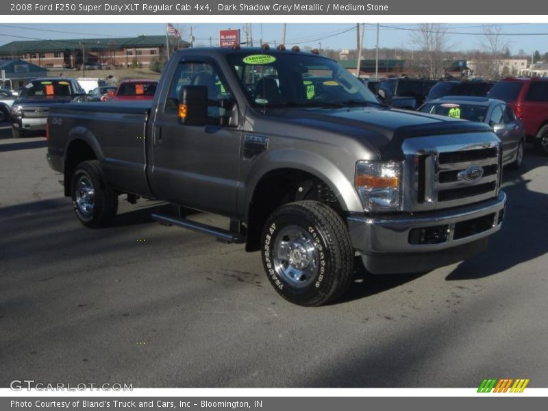Dark Shadow Grey Metallic / Medium Stone 2008 Ford F250 Super Duty XLT Regular Cab 4x4