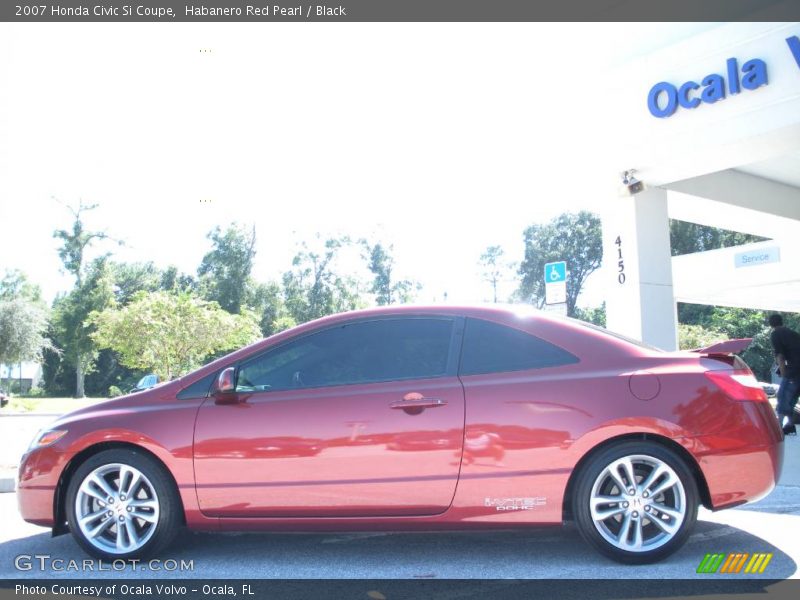 Habanero Red Pearl / Black 2007 Honda Civic Si Coupe