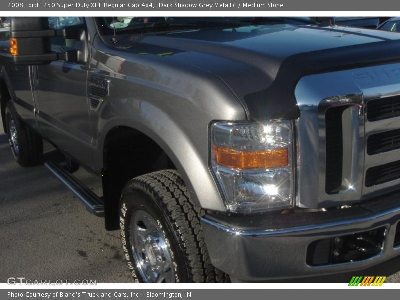 Dark Shadow Grey Metallic / Medium Stone 2008 Ford F250 Super Duty XLT Regular Cab 4x4