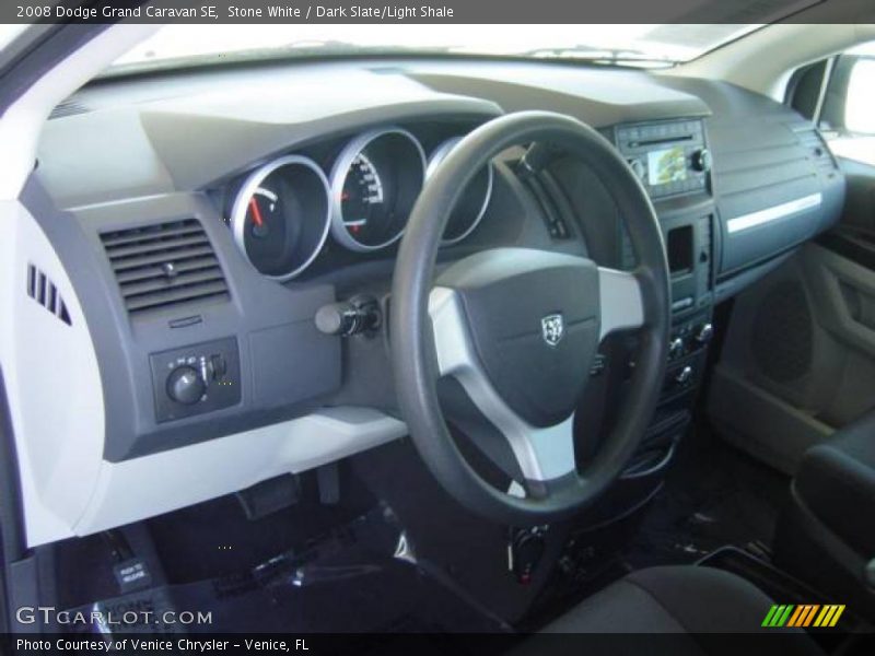 Stone White / Dark Slate/Light Shale 2008 Dodge Grand Caravan SE