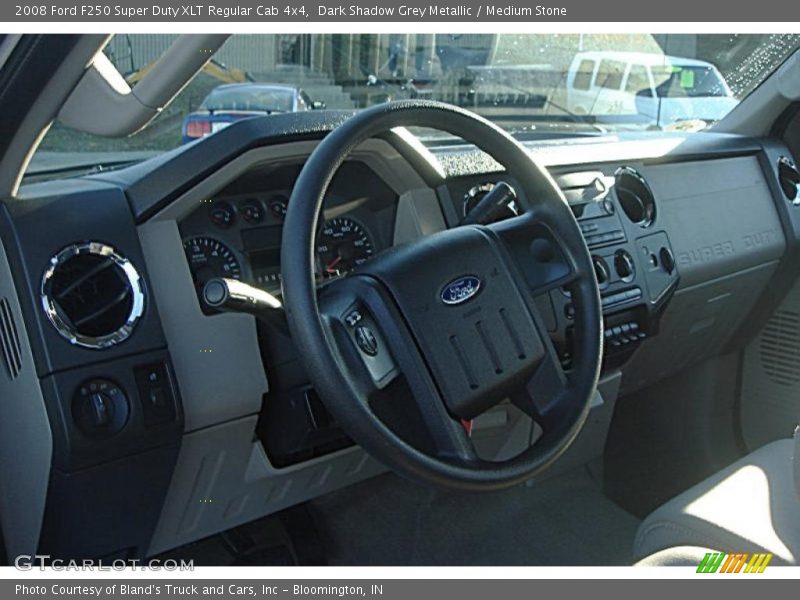 Dark Shadow Grey Metallic / Medium Stone 2008 Ford F250 Super Duty XLT Regular Cab 4x4