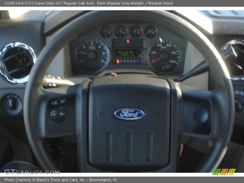 Dark Shadow Grey Metallic / Medium Stone 2008 Ford F250 Super Duty XLT Regular Cab 4x4