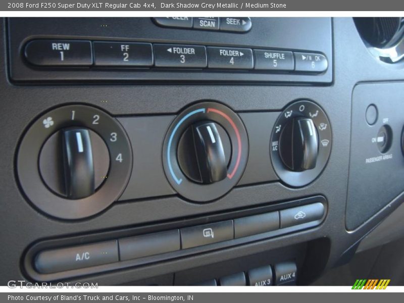 Dark Shadow Grey Metallic / Medium Stone 2008 Ford F250 Super Duty XLT Regular Cab 4x4